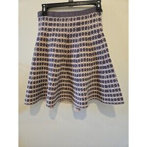 Olivia & Grace Jacquard Fit & Flip Short Skirt Heavy Soft Grey Pink  medium